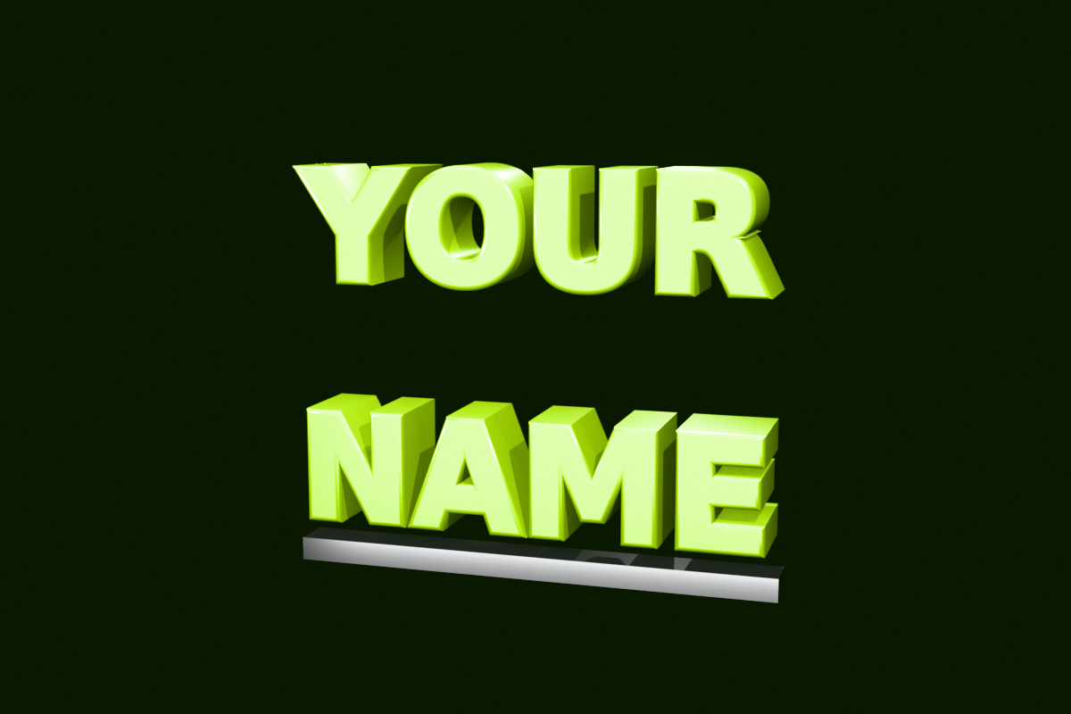 Your name in 3D
